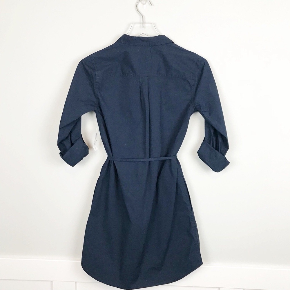 NEW Girls Old Navy 3/4 Shirt Dress Navy Blue - Picture 3 of 6